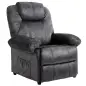 Sillón Relax Reclinable Manual Sillón Relax de Terciopelo con Reposabrazos Reposapiés Acolchado Grueso Negro Sillón Relax Reclinable Manual Sillón Relax de Terciopelo con Reposabrazos Reposapiés Acolchado Grueso Negro