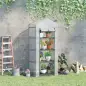 Invernadero de Exterior con 4 Estantes, Invernadero Pequeño con Puerta Enrollable, Marco de Acero y Cubierta de PE 140g/㎡, Anti-