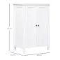Armario de Baño con 2 Puertas y 2 Estantes Ajustables Interiores Mueble Auxiliar de Almacenaje 60x30x80 cm Blanco