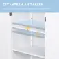 Armario de Baño con 2 Puertas y 2 Estantes Ajustables Interiores Mueble Auxiliar de Almacenaje 60x30x80 cm Blanco