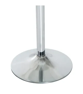 Mesa de Comedor Redonda para 2 Personas Mesa de Cocina Moderna con Superficie de Vidrio Templado para Salón Plateada