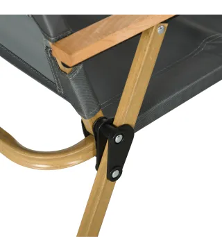 Set 2 Sillas de Jardín Plegables con Reposabrazos Sillas para Camping y Playa en Tela Oxford 54x59x78 cm Gris Oscuro