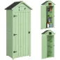 Armario de Jardín de Madera Armario de Almacenamiento Cobertizo de Jardín con Estantes 77x54,2x179 cm Verde