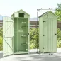 Armario de Jardín de Madera Armario de Almacenamiento Cobertizo de Jardín con Estantes 77x54,2x179 cm Verde