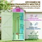 Armario de Jardín de Madera Armario de Almacenamiento Cobertizo de Jardín con Estantes 77x54,2x179 cm Verde