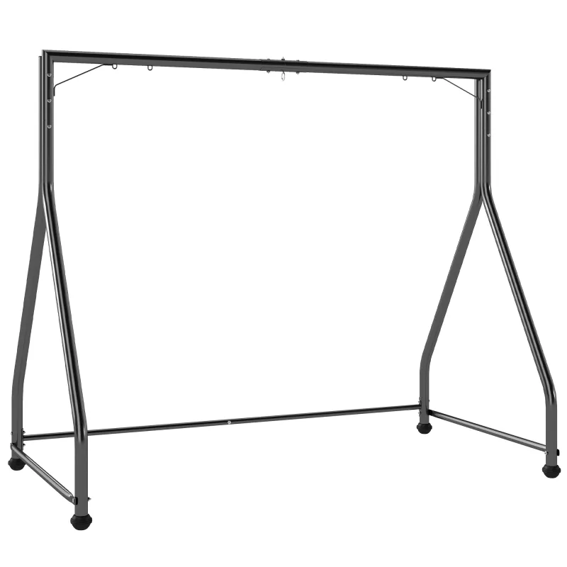 Soporte para Columpio de Acero Estructura de Columpio de 2 y 3 Asientos Carga 360 kg 210x117x175 cm Negro