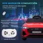 Coche de Batería para Niños 12V Audi E-tron con Mando a Distancia Faros Bocina Música Velocidad 3-5 km/h Rojo