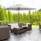 Sombrilla de Jardín Ø295x250 cm con Manivela Parasol Exterior con Mecanismo de Inclinación y Poste Desmontable de Metal para Ter