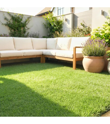 Césped Sintético 1m x 4m Alfombra Césped Artificial con Altura de Hierba 10 mm Drenaje Automático Verde