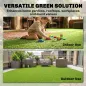 Césped Sintético 1m x 4m Alfombra Césped Artificial con Altura de Hierba 10 mm Drenaje Automático Verde