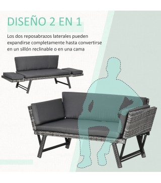 Sofá de Ratán de 2 Plazas