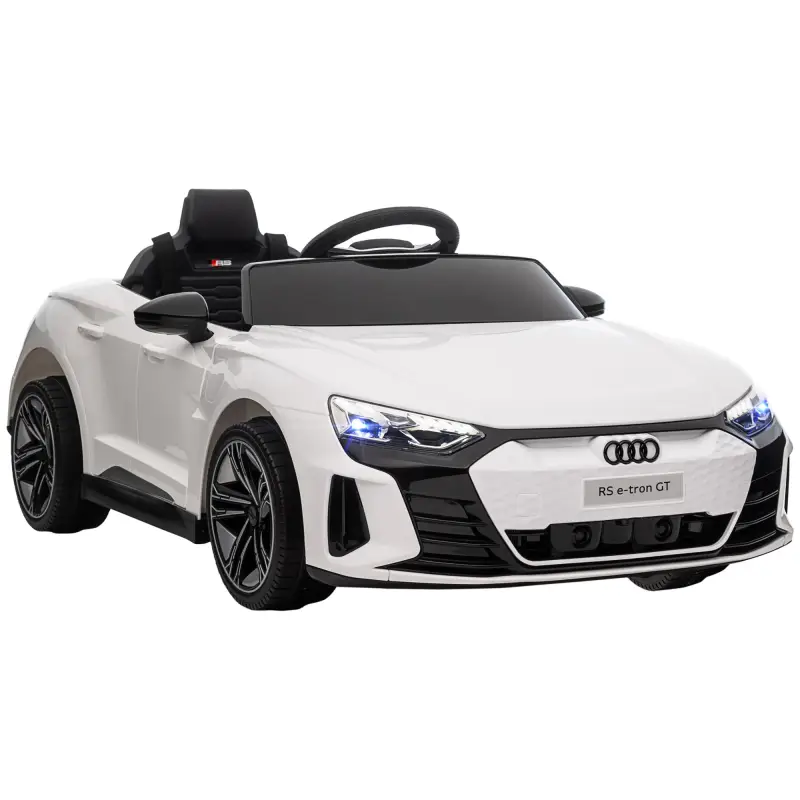 Coche Eléctrico para +3 Años AUDI RS e-tron GT Coche de Batería con Mando a Distancia 103x58x41 cm Blanco