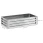 Jardinera Elevada Rectangular de Acero Galvanizado para Cultivar Plantas Flores Hierba 120x60x30,5 cm Plata