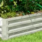 Jardinera Elevada Rectangular de Acero Galvanizado para Cultivar Plantas Flores Hierba 120x60x30,5 cm Plata