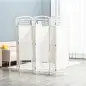 Biombo de 6 Paneles Separador de Ambientes Plegable de Fibra de Papel para Dormitorio Salón 242x170 cm Blanco