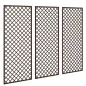 Juego de 3 Enrejados de Jardín de Mimbre Soportes para Plantas Trepadoras con Parte Superior Plana 43x112 cm Natural Juego de 3 Enrejados de Jardín de Mimbre Soportes para Plantas Trepadoras con Parte Superior Plana 43x112 cm Natural