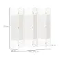Biombo de 6 Paneles Separador de Ambientes Plegable de Fibra de Papel para Dormitorio Salón 242x170 cm Blanco