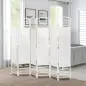 Biombo de 6 Paneles Separador de Ambientes Plegable de Fibra de Papel para Dormitorio Salón 242x170 cm Blanco
