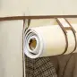 Armario de Tela Plegable Ropero Portátil con 6 Estantes y 1 Barra de Colgar para Dormitorio 103x43x162,5cm Crema