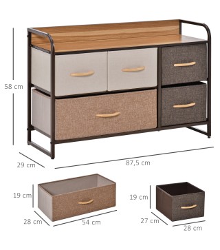 Cómoda de Tela