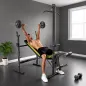 Banco de Pesas Multifuncional Banco de Musculación Reclinable con Altura Ajustable para Fitness Entrenamiento Completo en Gimnas