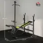 Banco de Pesas Multifuncional Banco de Musculación Reclinable con Altura Ajustable para Fitness Entrenamiento Completo en Gimnas