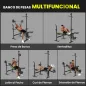 Banco de Pesas Multifuncional Banco de Musculación Reclinable con Altura Ajustable para Fitness Entrenamiento Completo en Gimnas