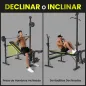 Banco de Pesas Multifuncional Banco de Musculación Reclinable con Altura Ajustable para Fitness Entrenamiento Completo en Gimnas