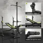 Banco de Pesas Multifuncional Banco de Musculación Reclinable con Altura Ajustable para Fitness Entrenamiento Completo en Gimnas