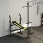 Banco de Pesas Multifuncional Banco de Musculación Reclinable con Altura Ajustable para Fitness Entrenamiento Completo en Gimnas