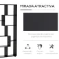 Estantería Moderna Biblioteca Estrecha con 8 Estantes Librería para Salón Dormitorio Estudio 70x24x178 cm Negro