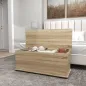 Banco de Almacenaje con Bisagra de Seguridad Estilo Moderno para Pasillo Dormitorio Salón 100x40x40 cm Roble