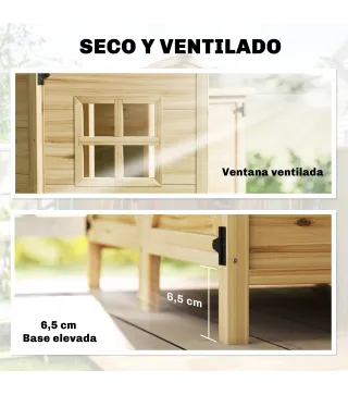 Caseta de Jardín de Madera Armario para Herramientas con Estantes Desmontables y Puertas 106x57x167 cm Madera Natural