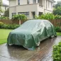 Lona Impermeable Exterior 4x6 m Toldo PE 90 g/m² Protección UV con Ojales Reforzados para Leña Muebles de Jardín Verde