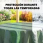 Lona Impermeable Exterior 4x6 m Toldo PE 90 g/m² Protección UV con Ojales Reforzados para Leña Muebles de Jardín Verde