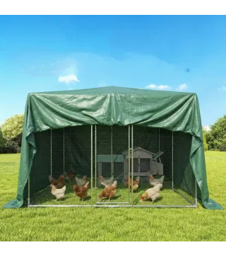 Lona Impermeable Exterior 4x6 m Toldo PE 90 g/m² Protección UV con Ojales Reforzados para Leña Muebles de Jardín Verde