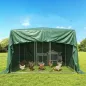 Lona Impermeable Exterior 4x6 m Toldo PE 90 g/m² Protección UV con Ojales Reforzados para Leña Muebles de Jardín Verde
