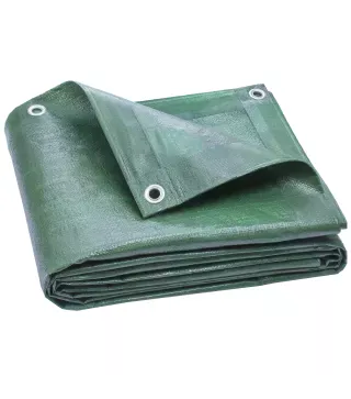 Lona Impermeable Exterior 6x8 m Toldo PE 90 g/m² Protección UV con Ojales Reforzados para Leña Muebles de Jardín Verde