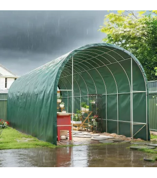 Lona Impermeable Exterior 6x8 m Toldo PE 90 g/m² Protección UV con Ojales Reforzados para Leña Muebles de Jardín Verde