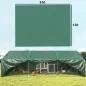 Lona Impermeable Exterior 6x8 m Toldo PE 90 g/m² Protección UV con Ojales Reforzados para Leña Muebles de Jardín Verde