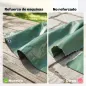 Lona Impermeable Exterior 6x8 m Toldo PE 90 g/m² Protección UV con Ojales Reforzados para Leña Muebles de Jardín Verde