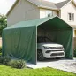 Lona Impermeable Exterior 6x8 m Toldo PE 90 g/m² Protección UV con Ojales Reforzados para Leña Muebles de Jardín Verde