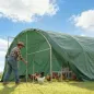 Lona Impermeable Exterior 6x8 m Toldo PE 90 g/m² Protección UV con Ojales Reforzados para Leña Muebles de Jardín Verde