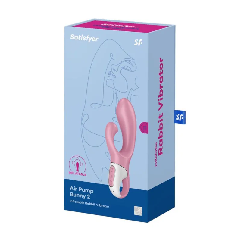 SATISFYER AIR PUMP BUNNY 2 INFLATABLE RABBIT VIBRADOR 1UN