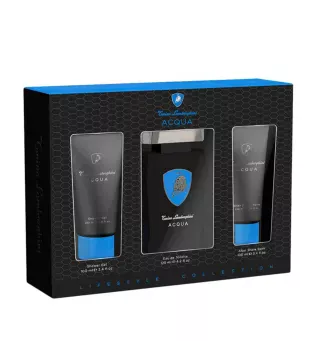 TONINO LAMBORGHINI ACQUA EAU DE TOILETTE 125ML VAPORIZADOR + GEL DE BAÑO 100ML + BALSAMO AFTER SHAVE 100ML