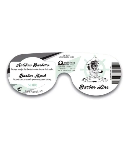 EUROSTIL BARBER LINE ANTIFAZ BARBERO NEGRO NEGRO PACK 50UN