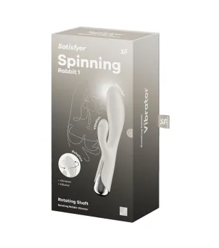 SATISFYER SPINNING RABBIT 1 ROTATING RABBIT VIBRADOR BEIGE 1UN
