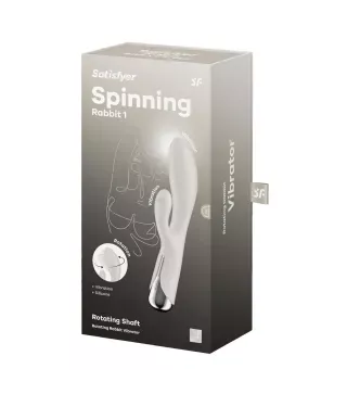 SATISFYER SPINNING RABBIT 1 ROTATING RABBIT VIBRADOR BEIGE 1UN