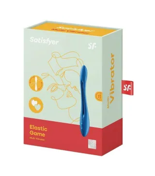 SATISFYER ELASTIC GAME MULTI-VIBRADOR AZUL 1UN