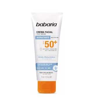 BABARIA HIDRATANTE CREMA FACIAL SPF50+ TODO TIPO DE PIEL 75ML